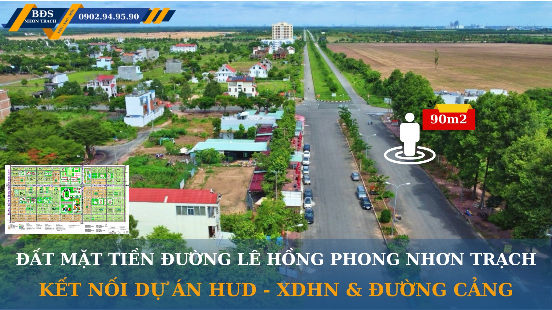 Bán nền đất Nhà Phố  mặt tiền đường Lê Hồng Phong LG53m thuộc dự án Hud Nhơn Trạch - DT 90m2 Full - Ảnh 4